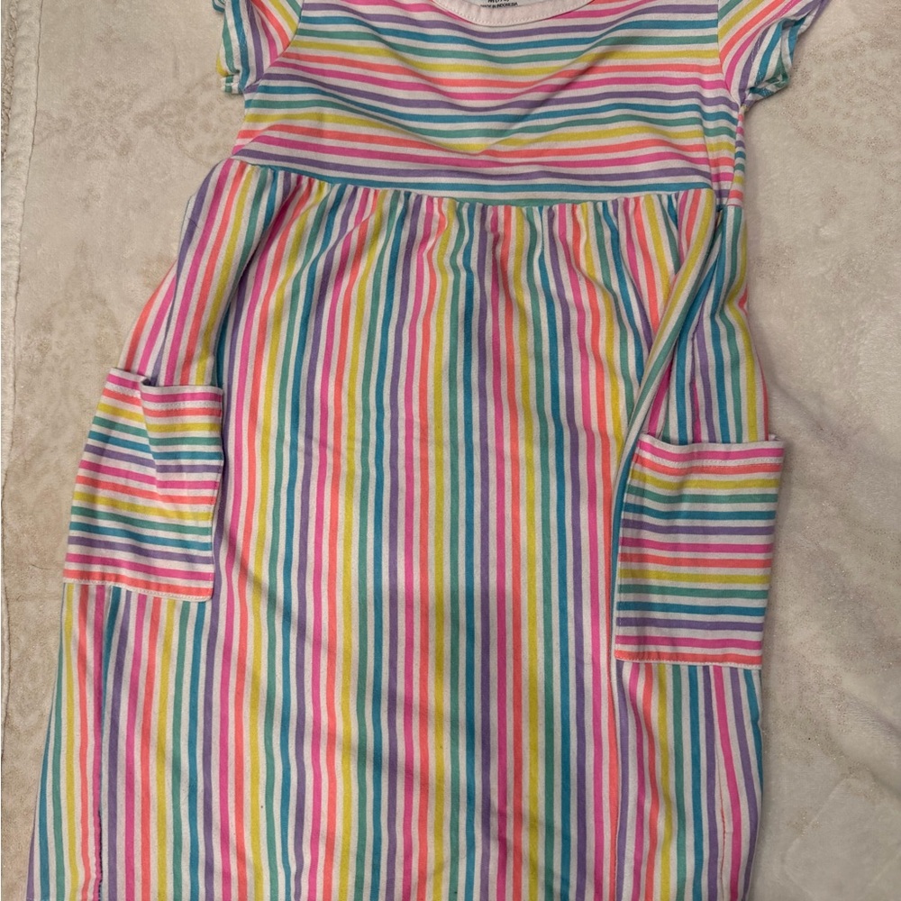Bobbie Brooks Multicolor Striped Kids Dress